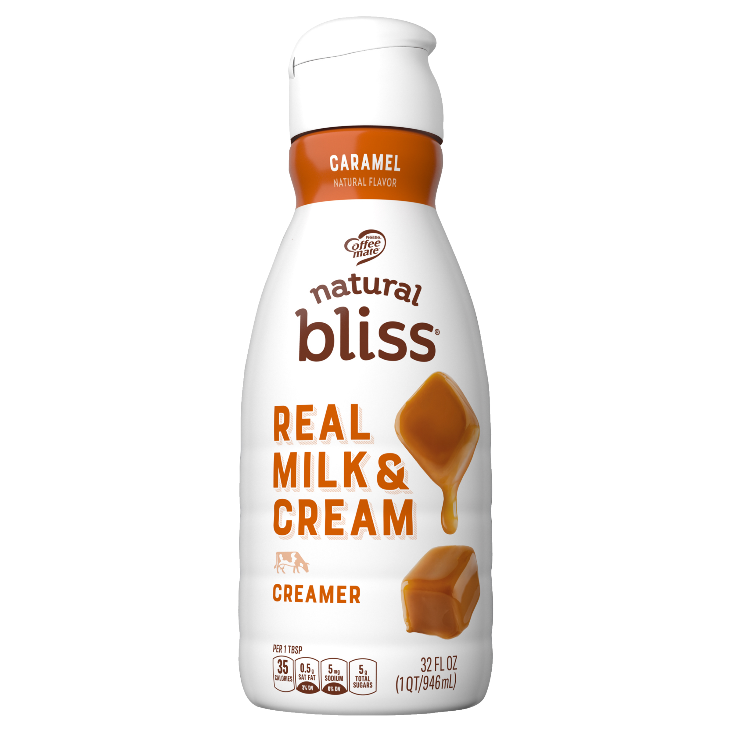 Caramel Liquid Coffee Creamer 32 oz. Official natural bliss®