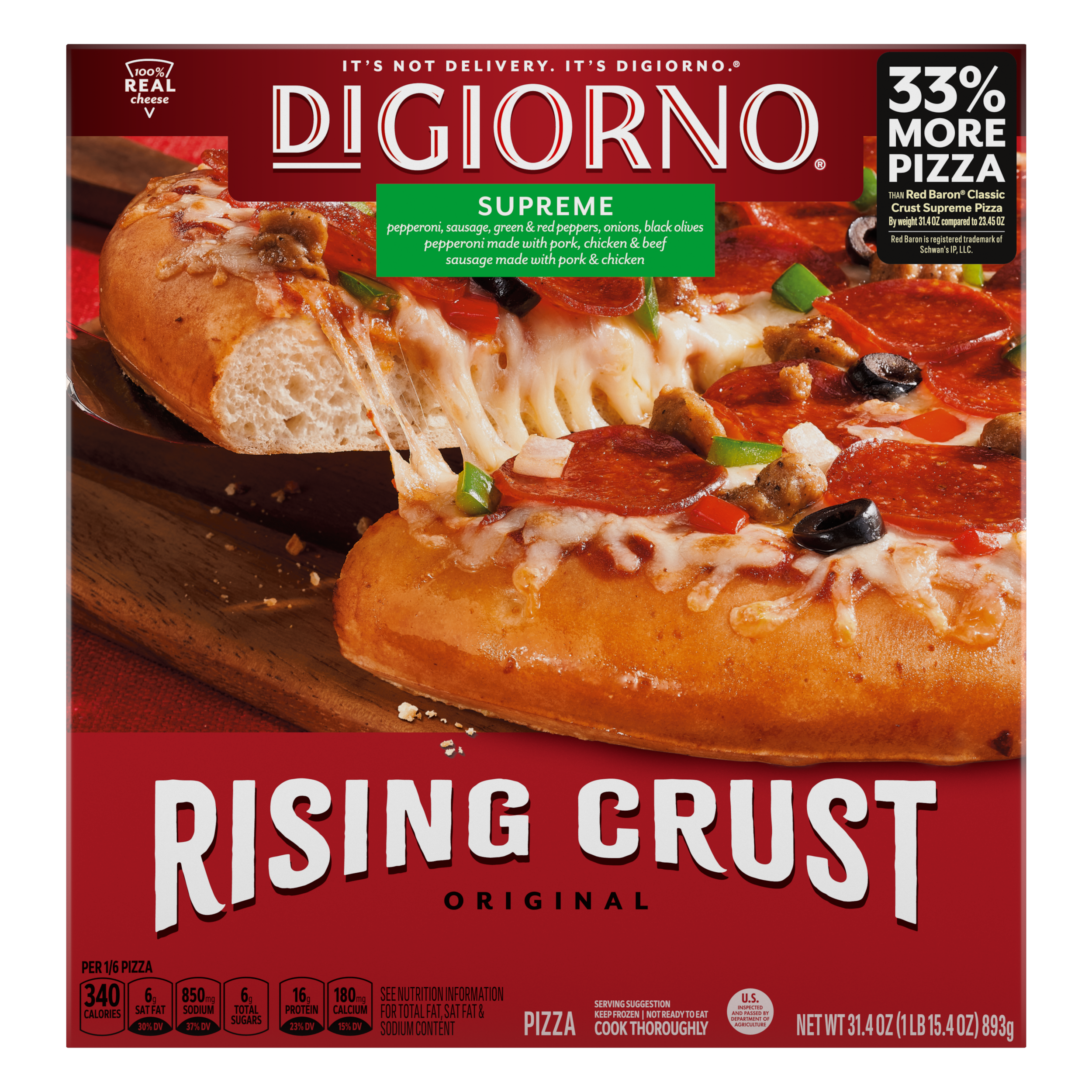 Rising Crust Supreme Frozen Pizza