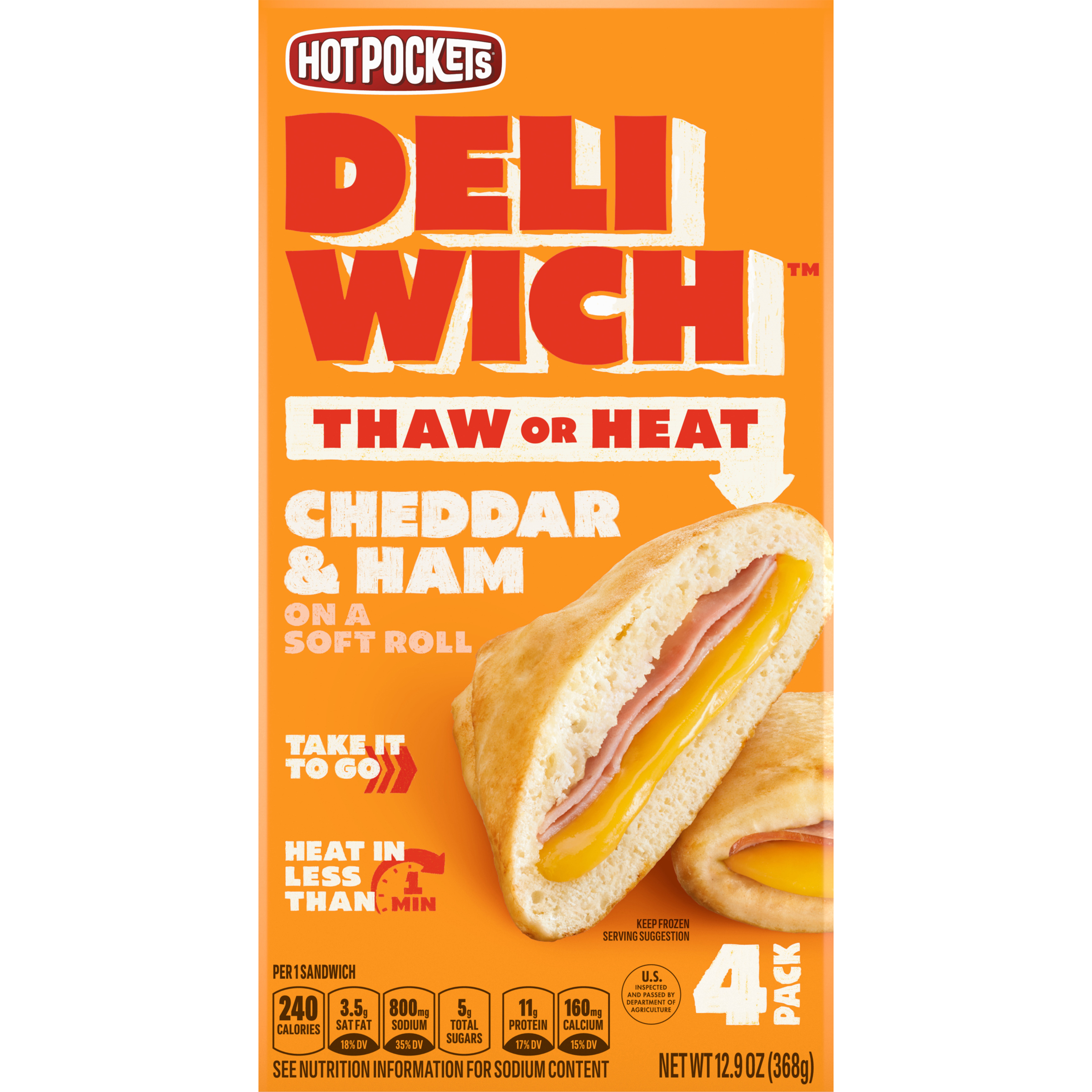 DELIWICH Cheddar & Ham Frozen Sandwich | Official HOT POCKETS®