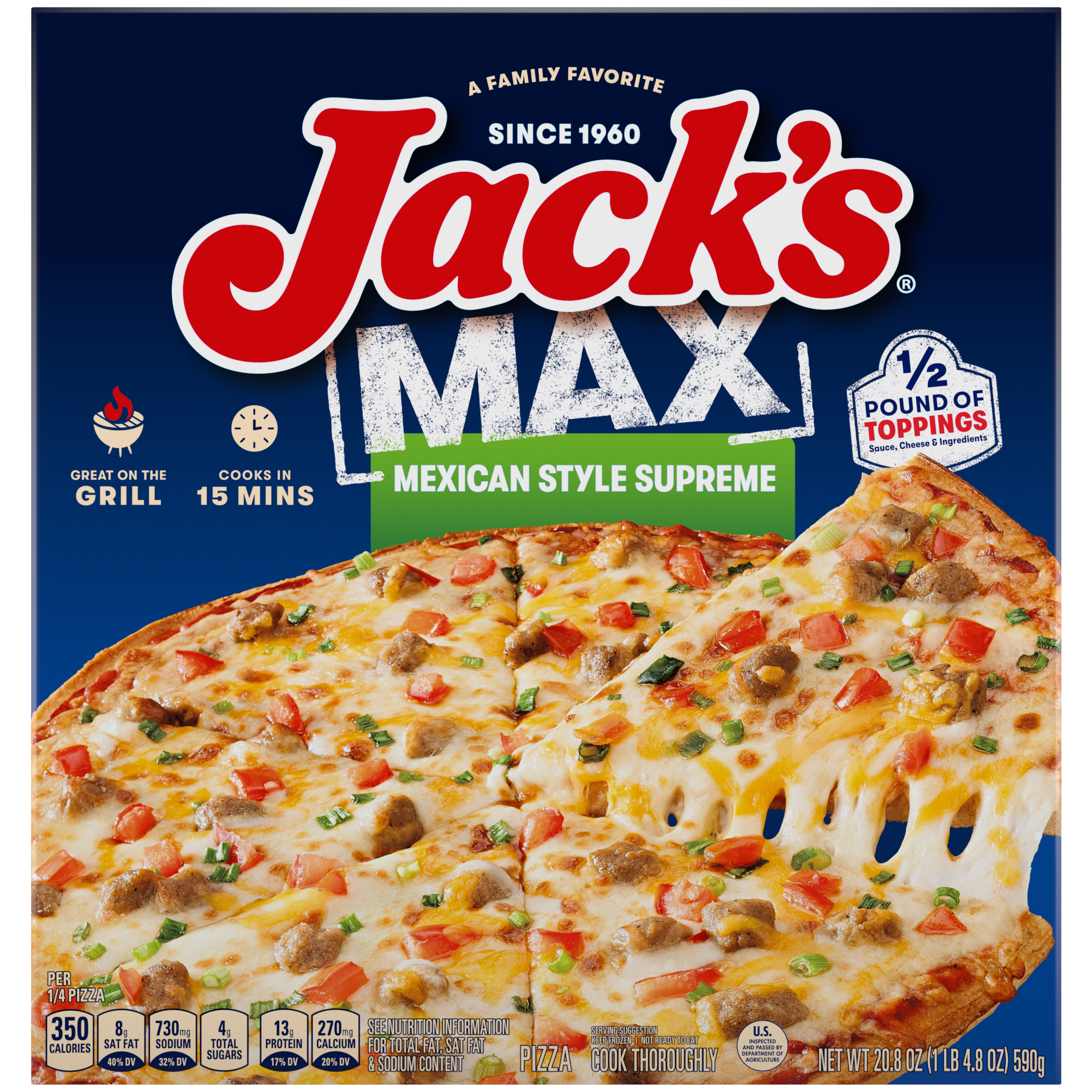 MAX Mexican Supreme Style Frozen Pizza | Official JACK'S® PIZZA