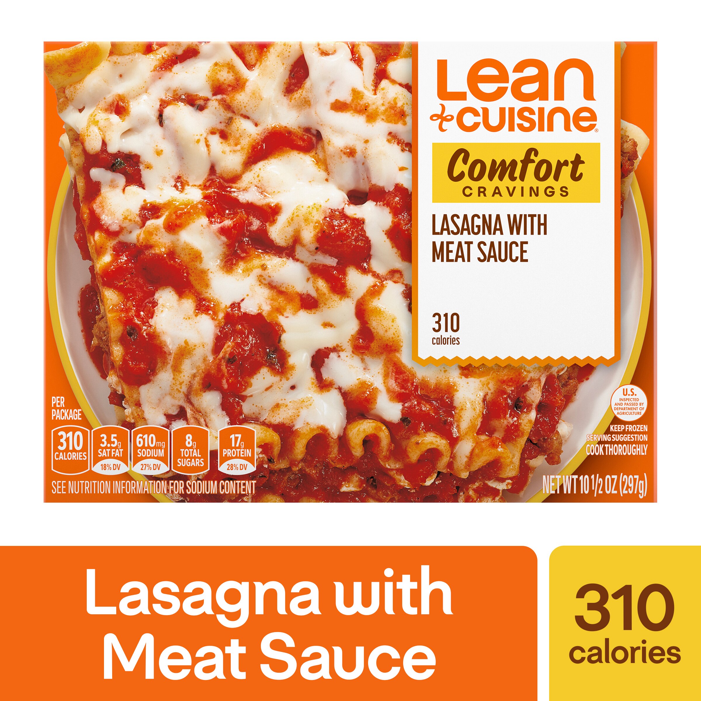 Lasagna With Meat Sauce Frozen Meal Official LEAN CUISINE Lasagna With Meat Sauce Frozen Meal Official LEAN CUISINE