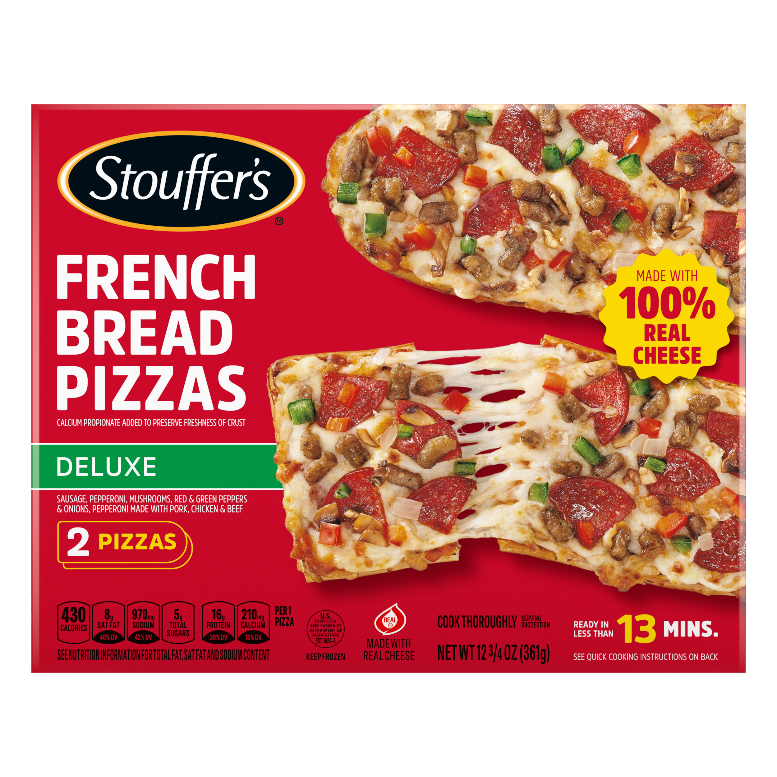 Deluxe French Bread Frozen Pizza Official STOUFFER S