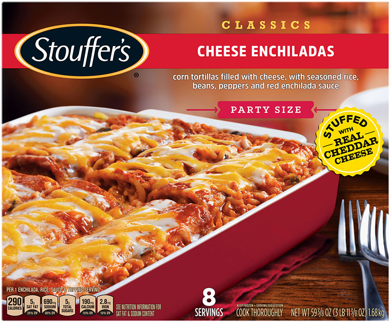 Cheese Enchiladas Party Size Frozen Meal Official STOUFFER S Cheese Enchiladas Party Size Frozen Meal Official STOUFFER S