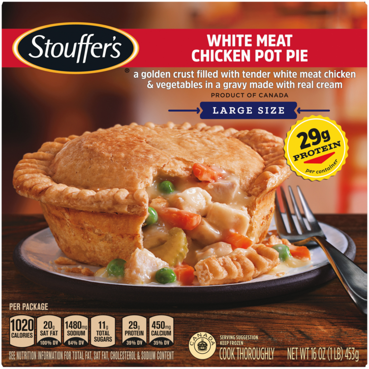 White Meat Chicken Pot Pie Large Size Meal Official STOUFFER'S®