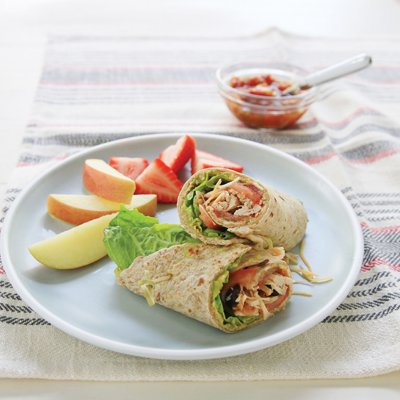Shredded Chicken Wrap Sandwiches