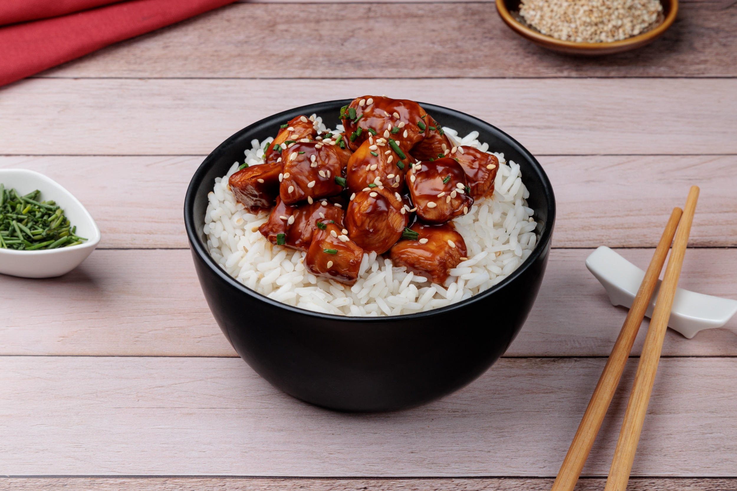 Chicken in Sweet and Sour Sauce with Rice