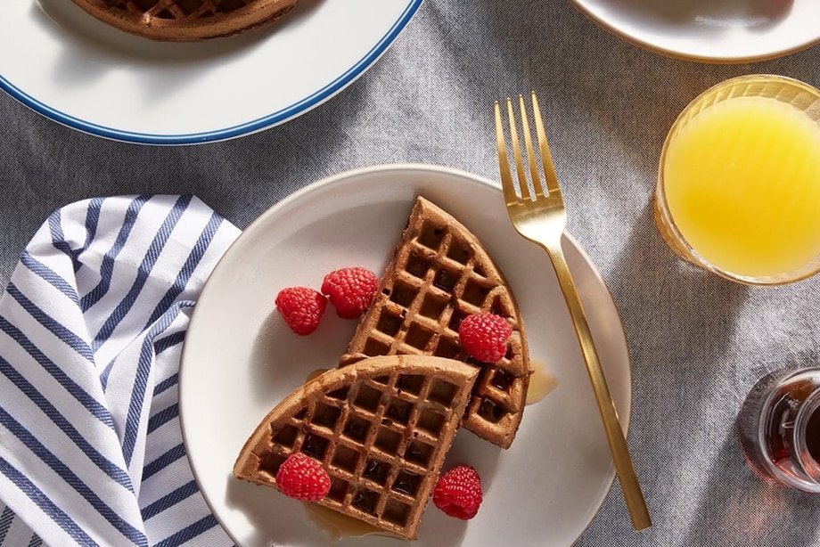 Waffles de Chocolate y Avellanas