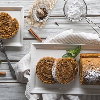Pionono de Calabaza y Dulce de Leche