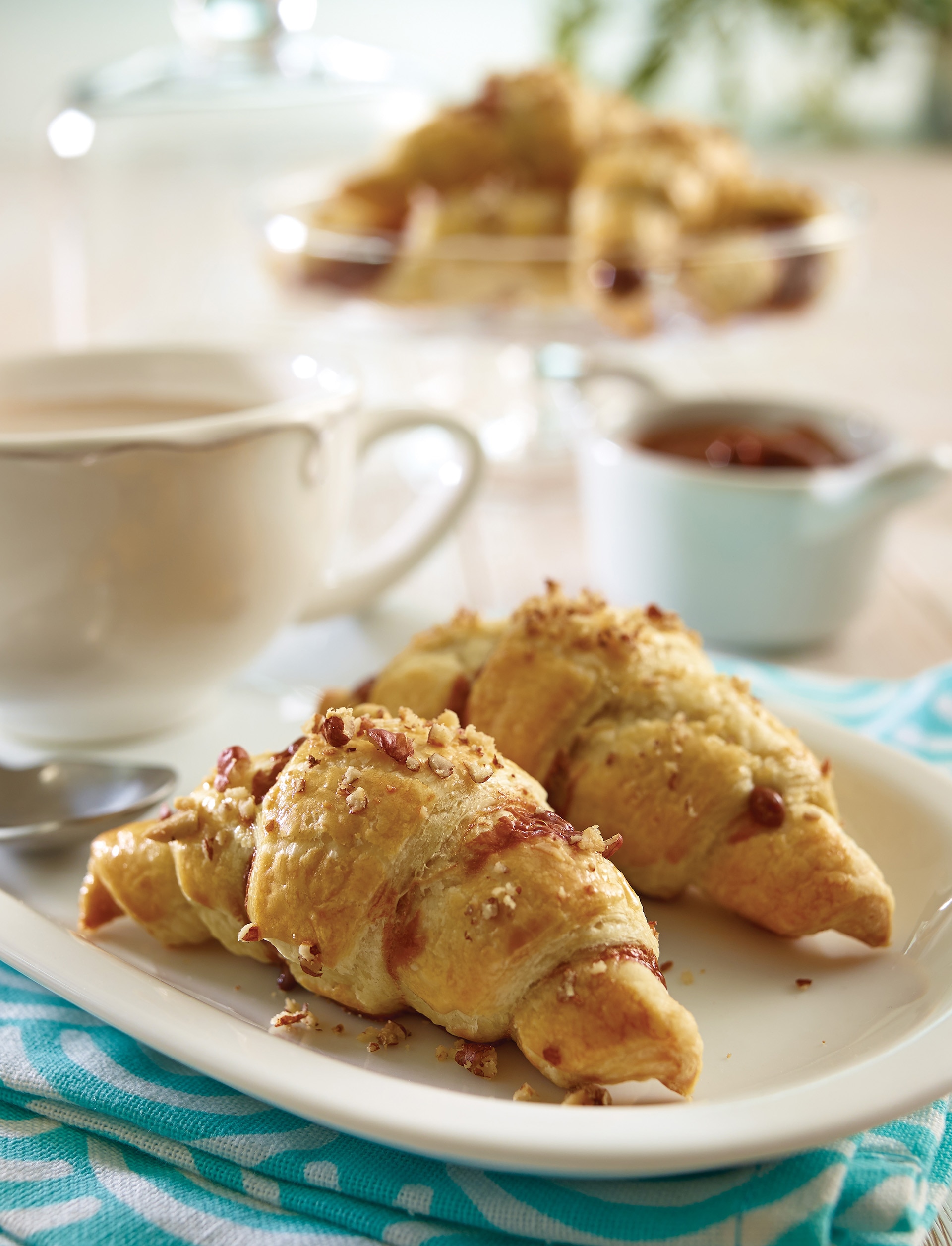 Dulce de Leche and Walnut Croissants