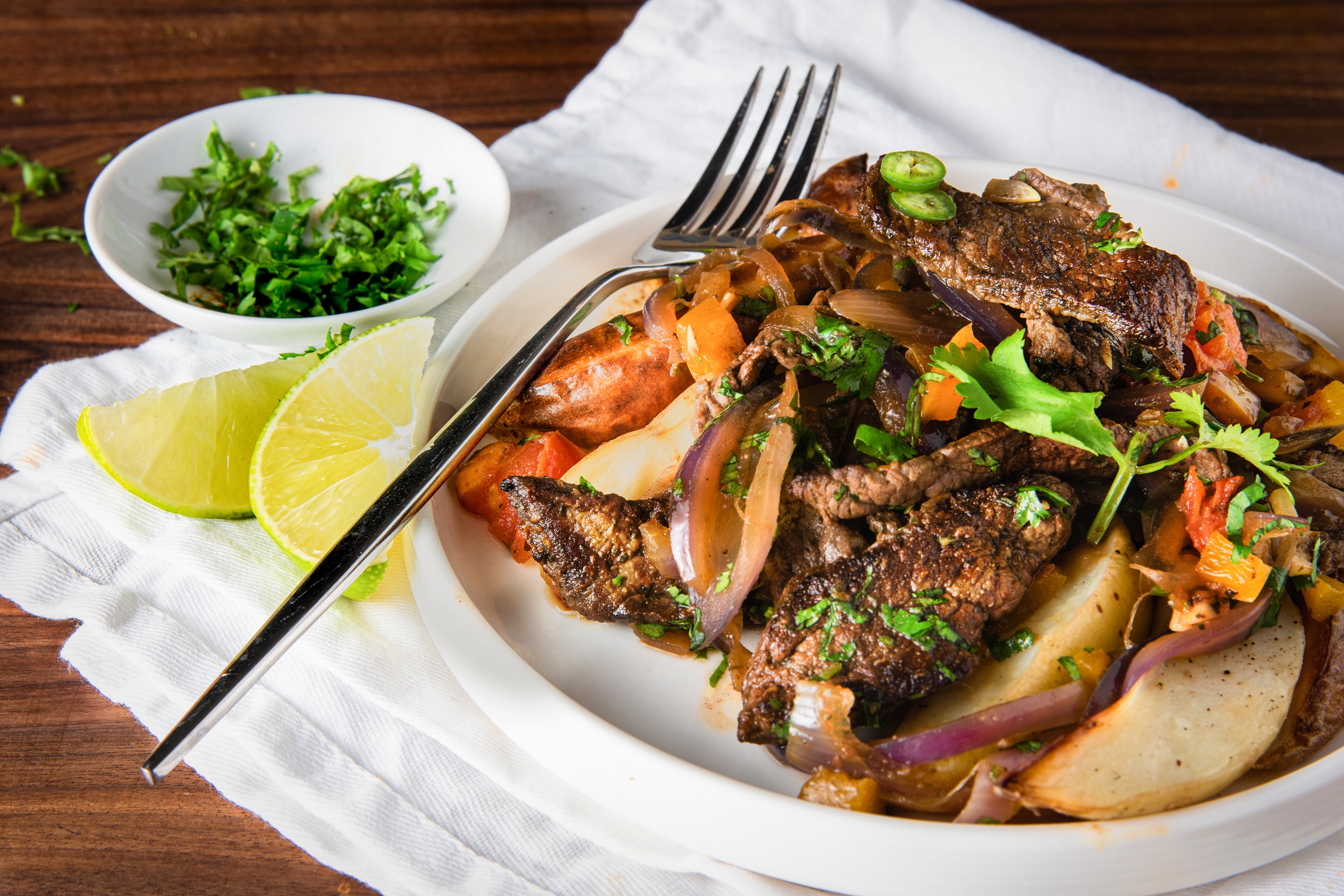 Salteado de Cerdo y Puerro