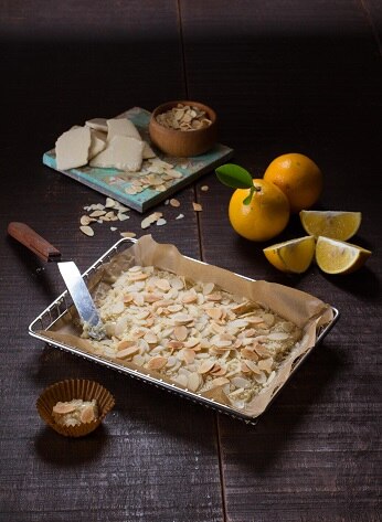 White Chocolate and Almond Squares