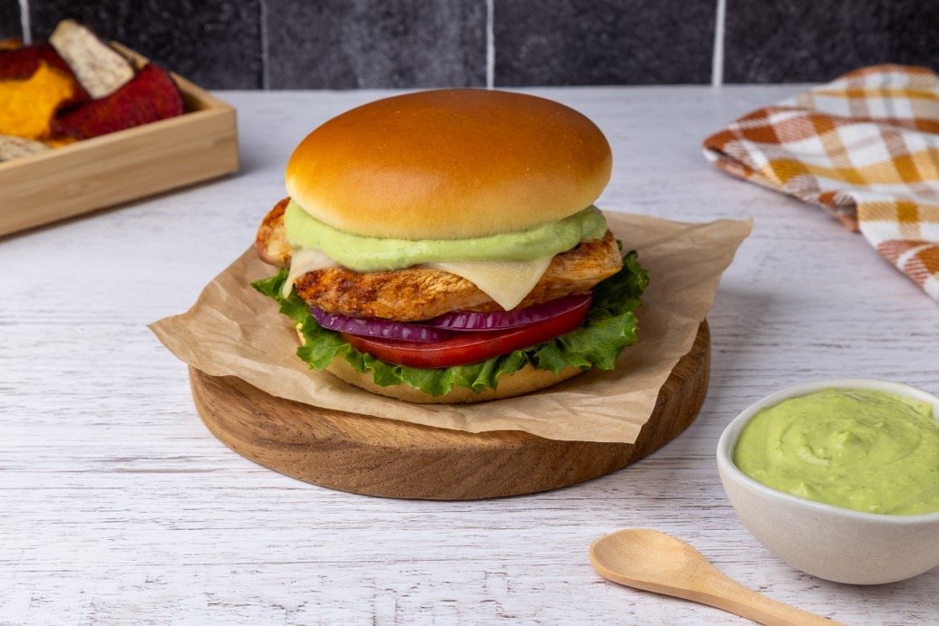 Chicken Burger with Guacamole