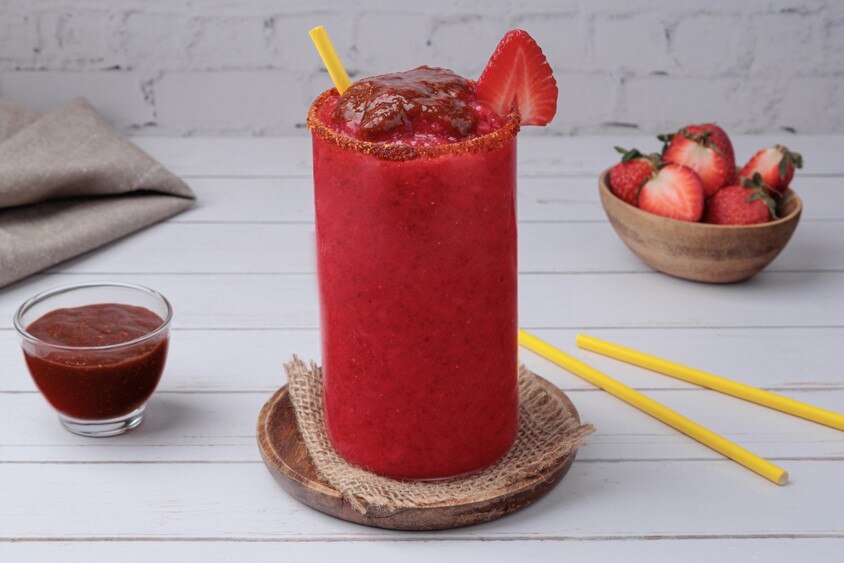 Spicy Strawberry Frappé