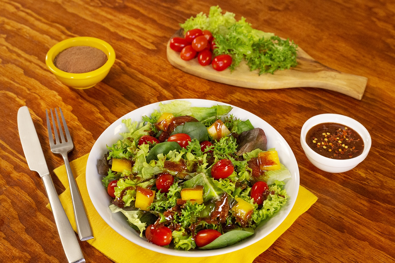 Aderezo de Chocolate Abuelita con Ensalada