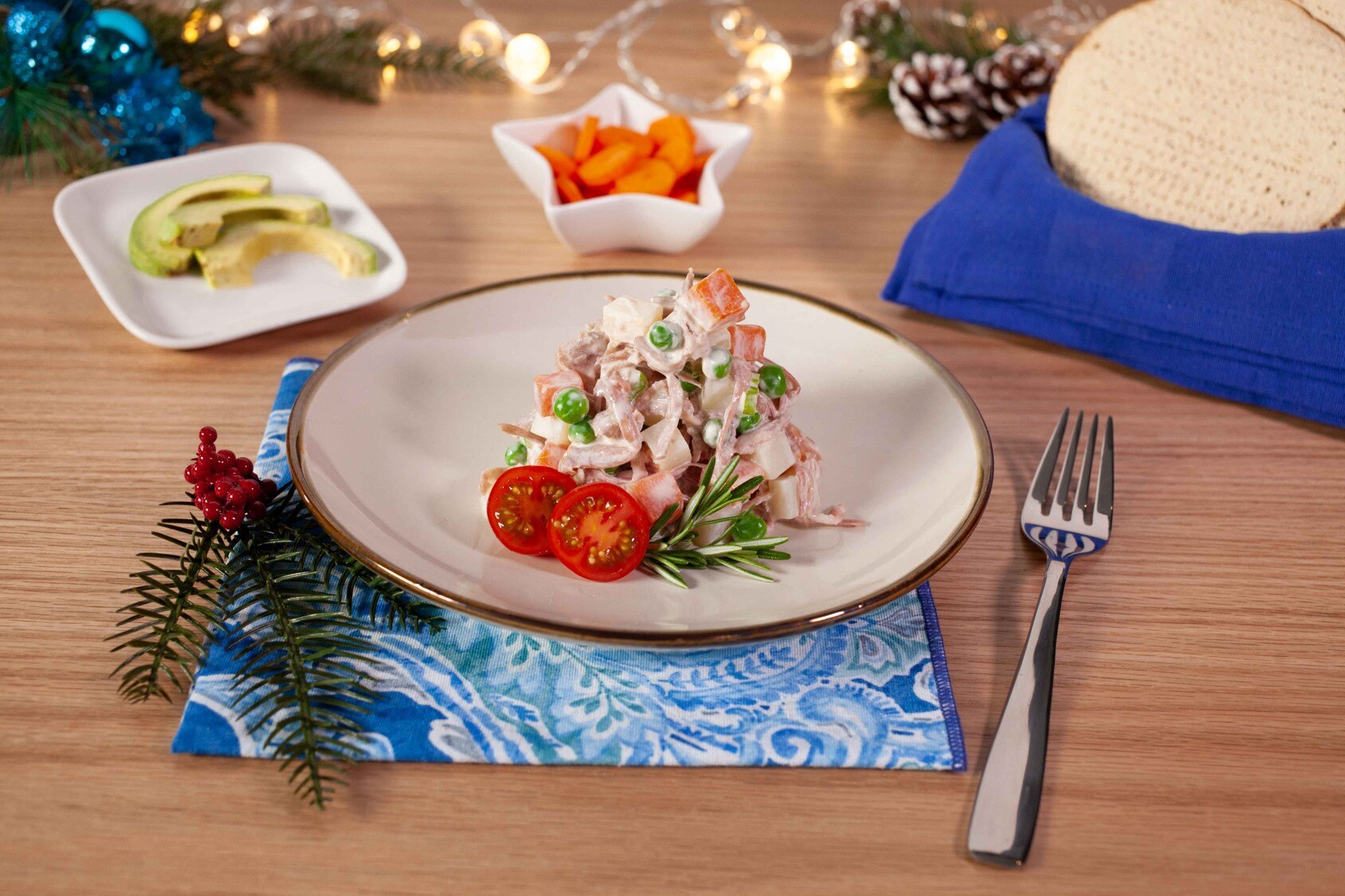 Russian Salad with Turkey