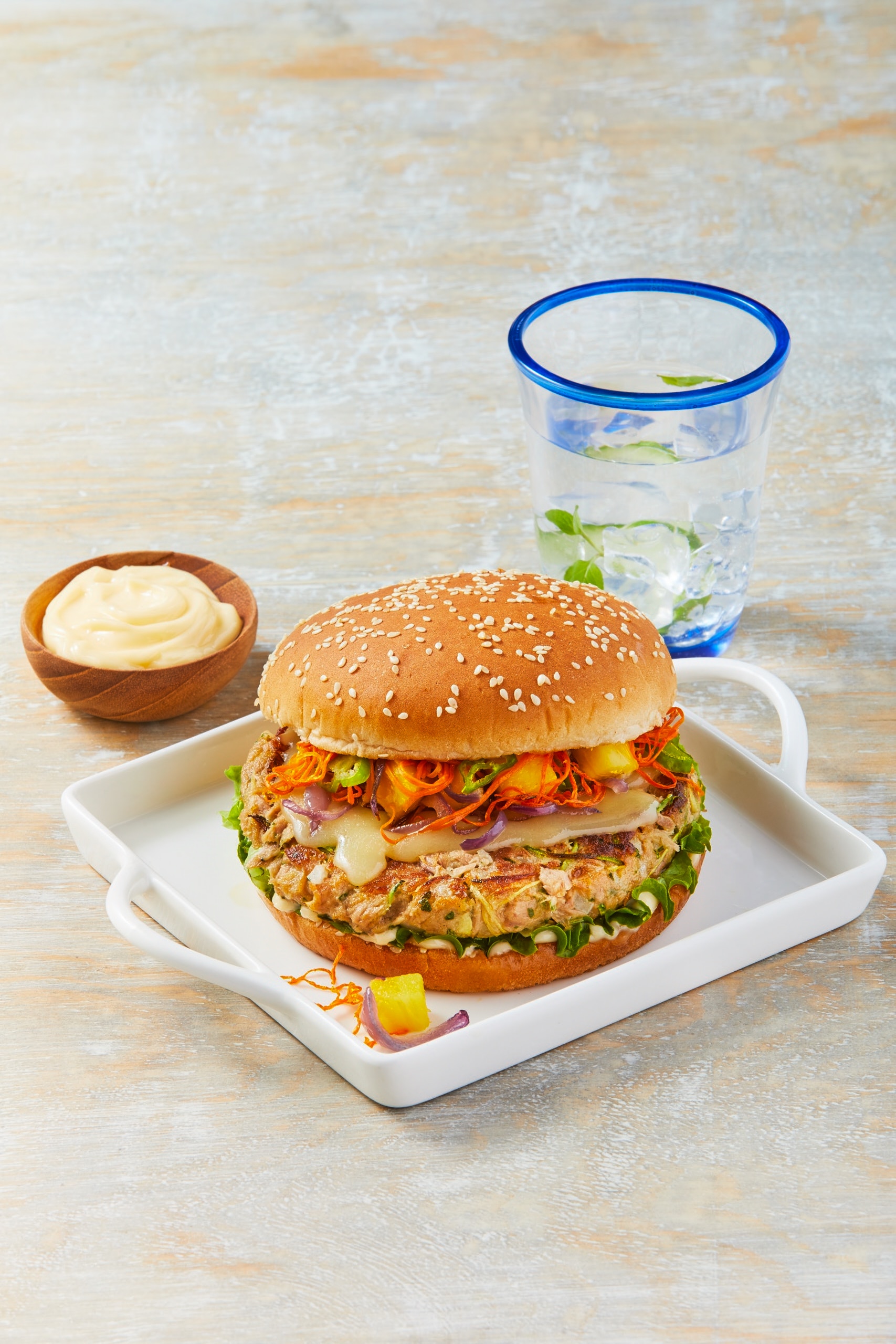 Tuna and Zucchini Burger