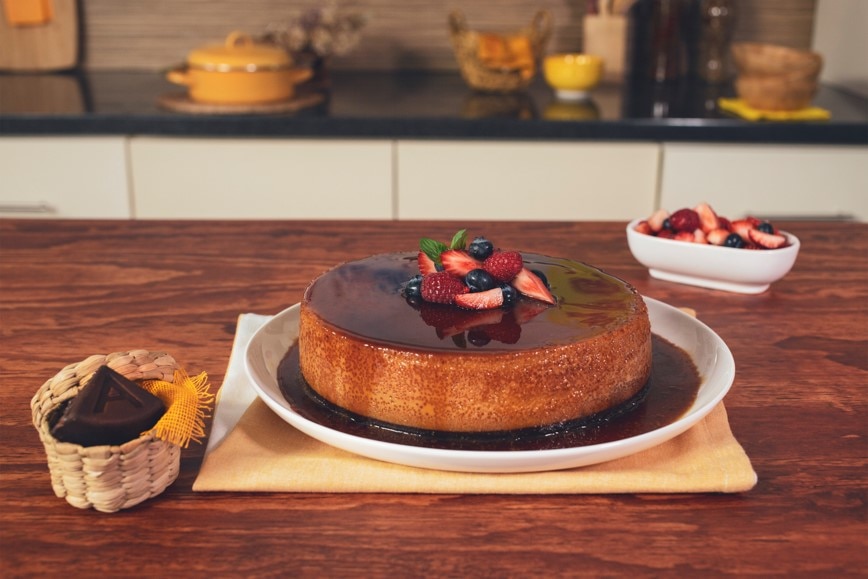 Flan de Moca con Chocolate Abuelita