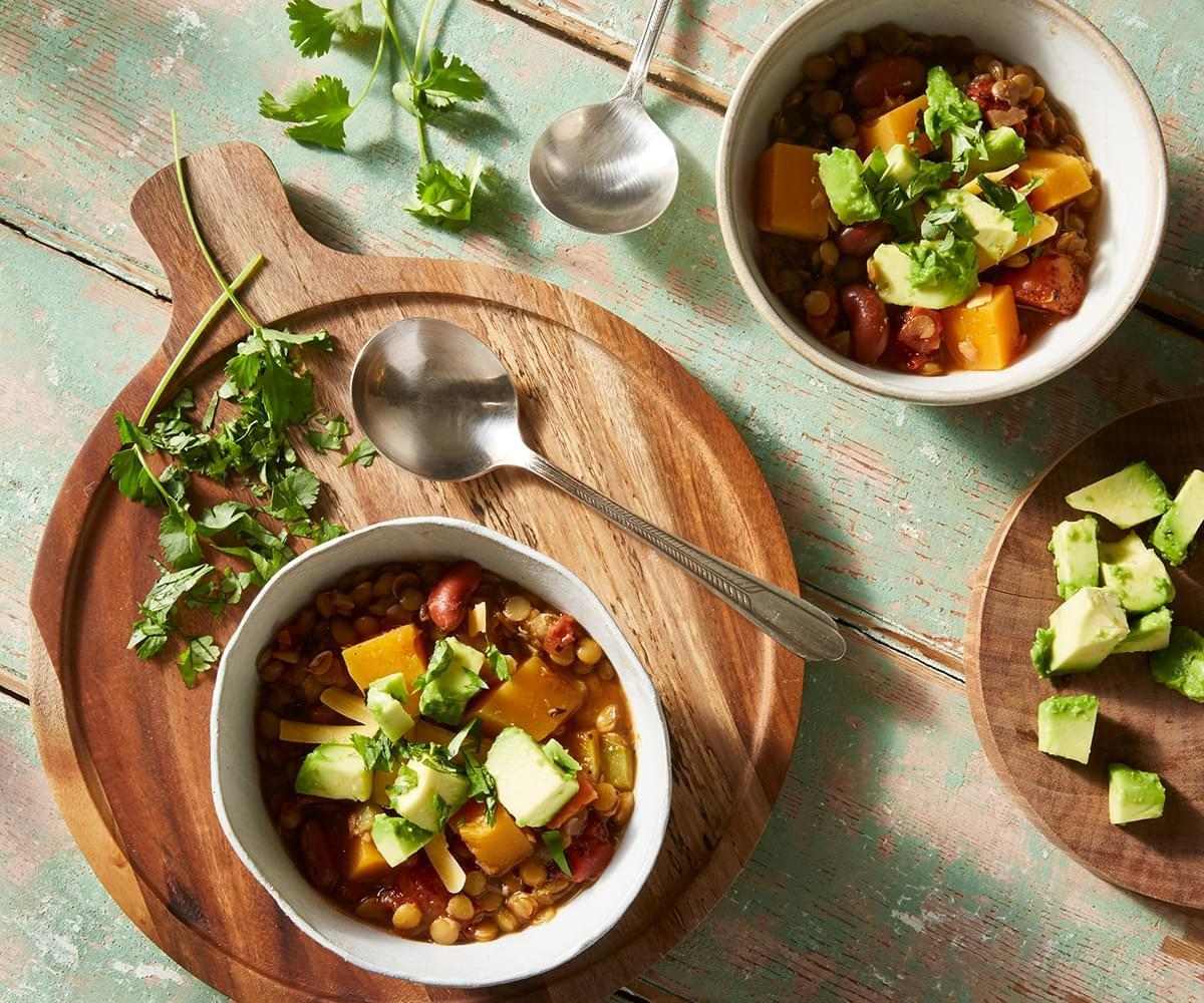 Chili de Calabaza y Lentejas