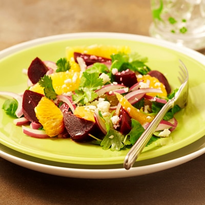 Beet Salad with Oranges and Cheese