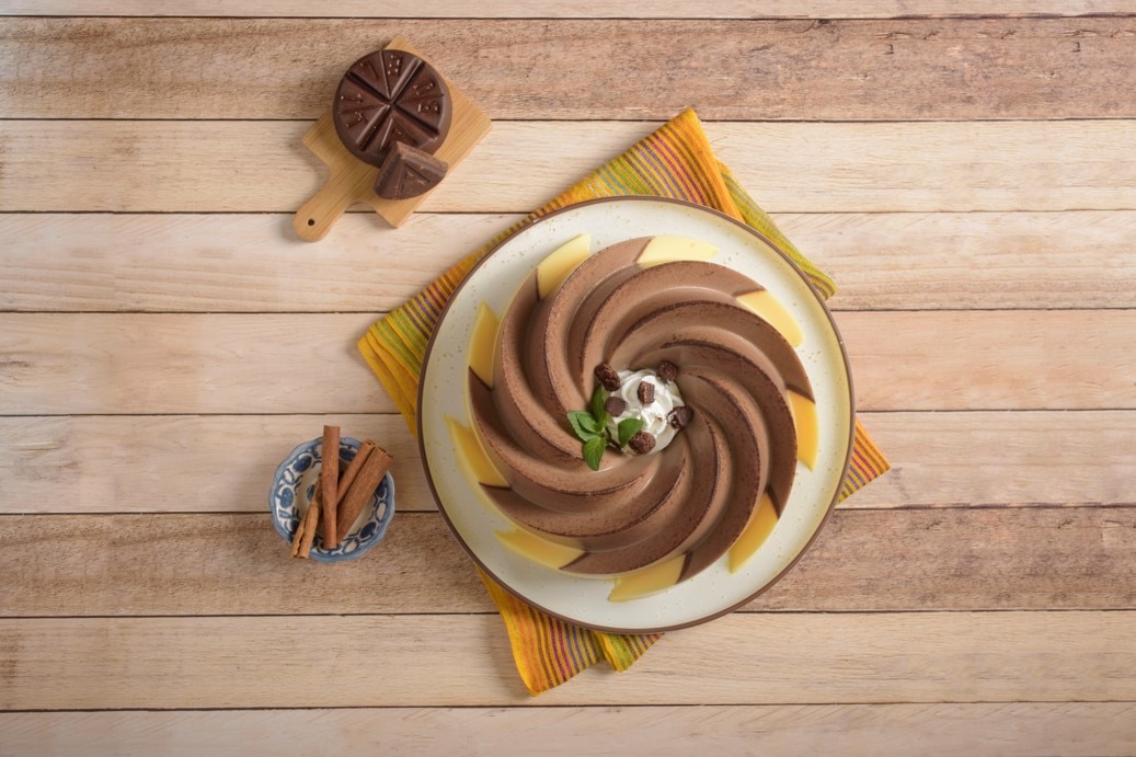 Gelatina de Rompope y Chocolate