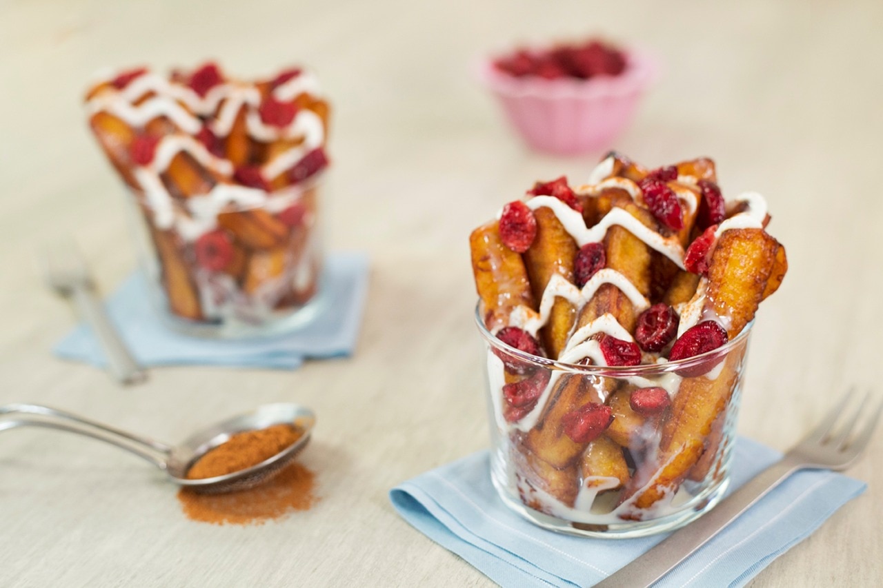 Fried Bananas with Cream