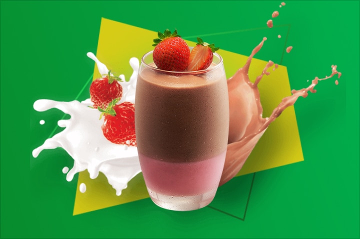 Uplifting MILO Strawberry Smoothie