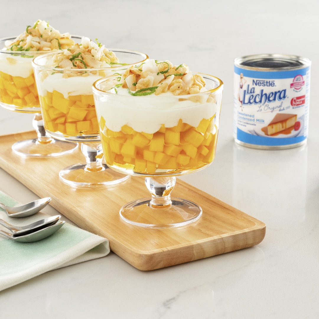 Coconut-Mango Parfaits with Crispy Rice
