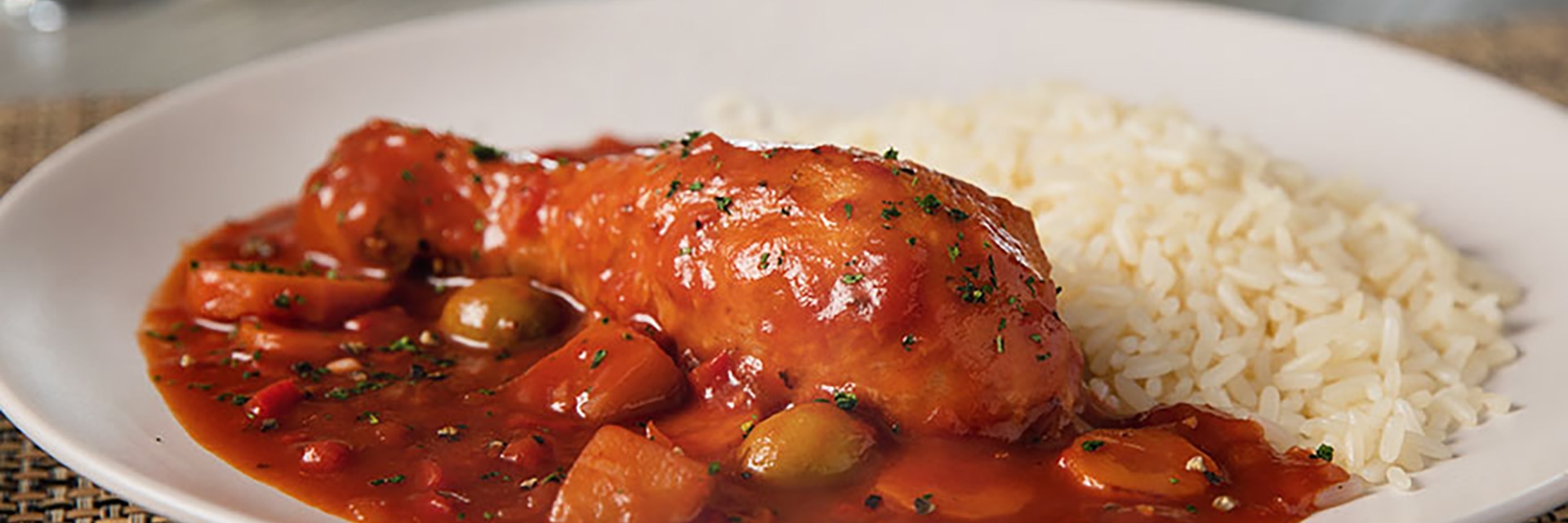 Muslos de pollo guisados