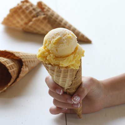 fotos de helado de mango