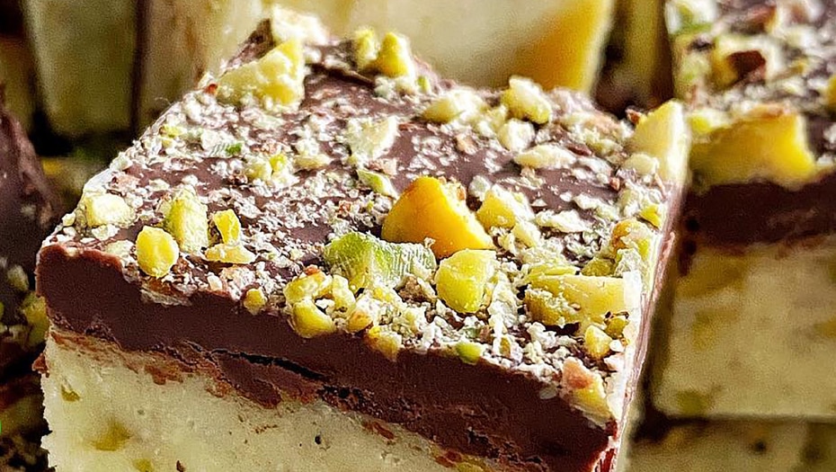 Pistachio and Chocolate Burfi