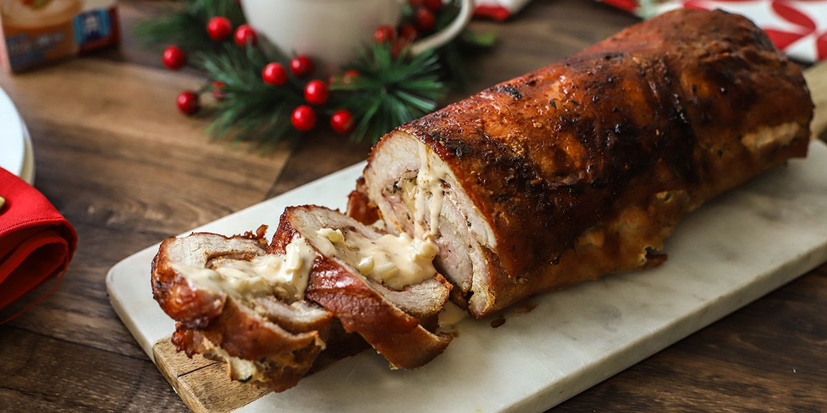 Pork Loin with Ham and Mozzarella Cheese