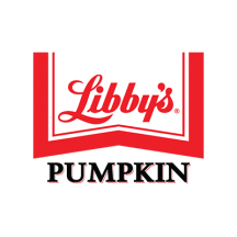 Logotipo de Libby con el nombre de la marca en una cinta roja y blanca.