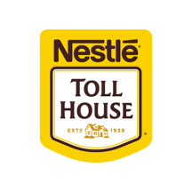 Logotipo de Nestlé Toll House con el texto "ESTD 1939" en el logotipo