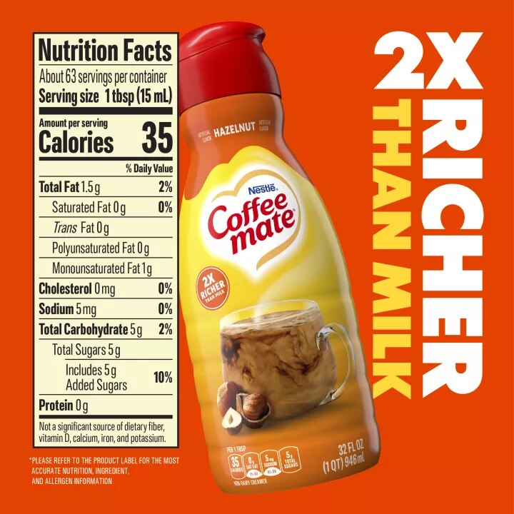 Hazelnut Liquid Coffee Creamer