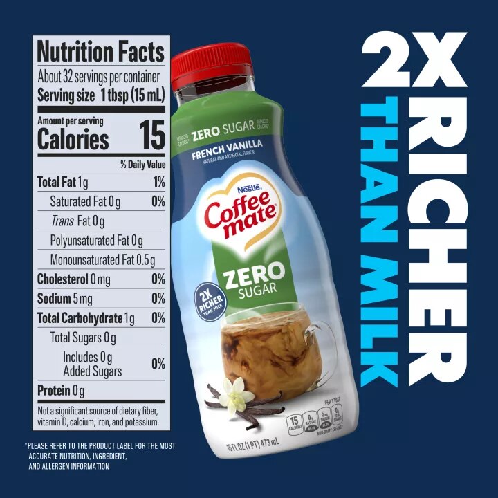 Zero Sugar French Vanilla Liquid Coffee Creamer