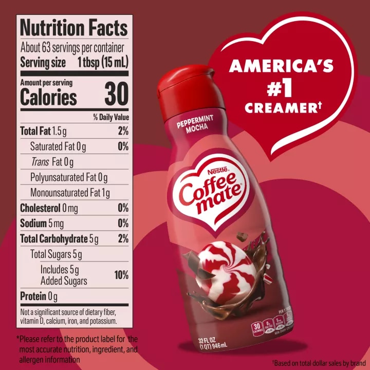 Peppermint Mocha Liquid Coffee Creamer