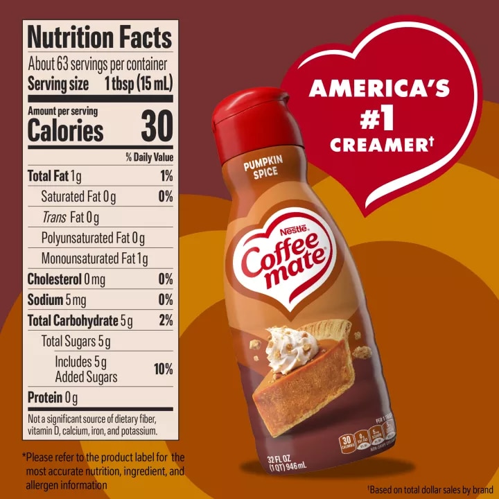 Pumpkin Spice Flavored Coffee Creamer