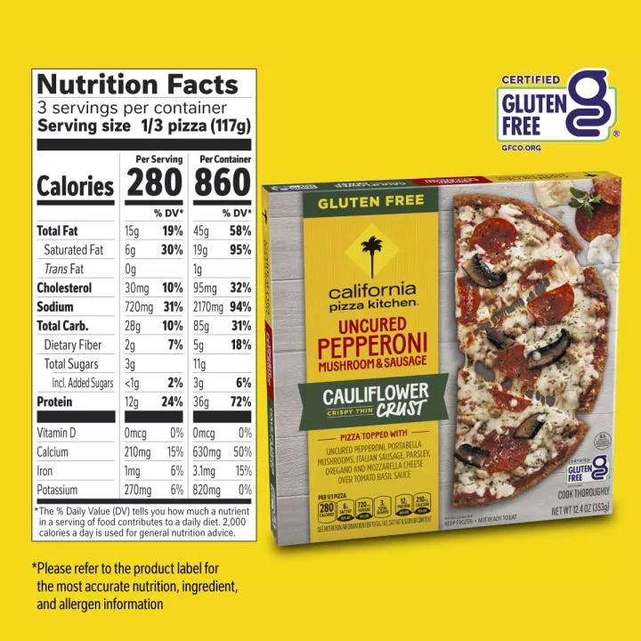 Gluten Free Uncured Pepperoni Pizza