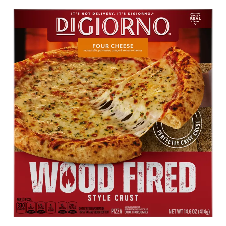Four Cheese Wood Fired Style Crust Pizza 14.6oz Box |Official