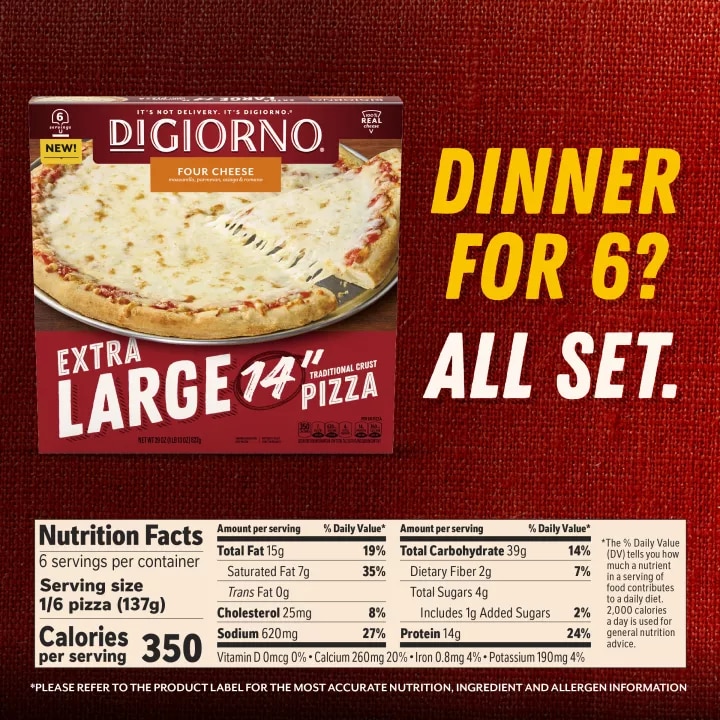 Extra Large Four Cheese Pizza