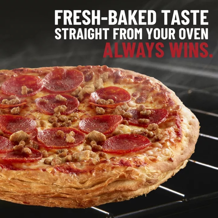 Three Meat Croissant Crust Pizza