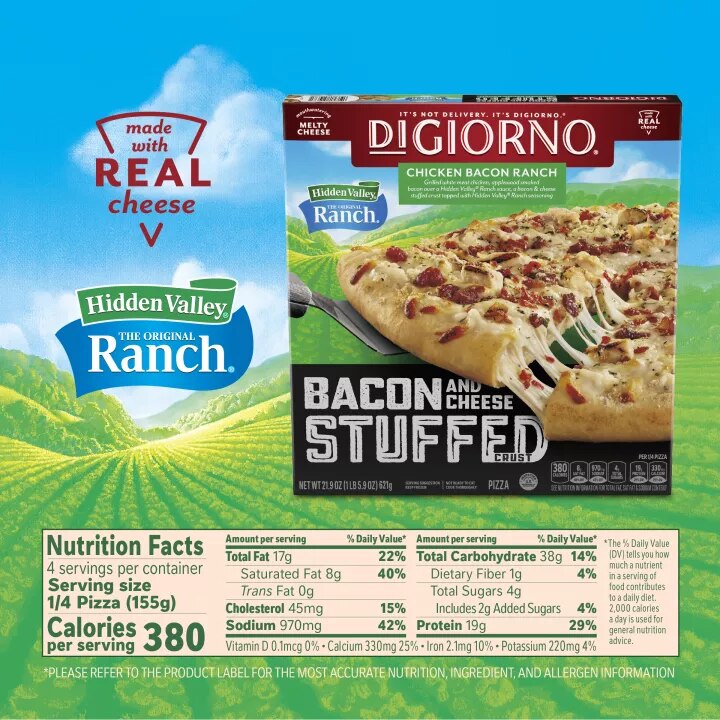 Hidden Valley® Ranch Bacon & Cheese Stuffed Crust | Official DIGIORNO®