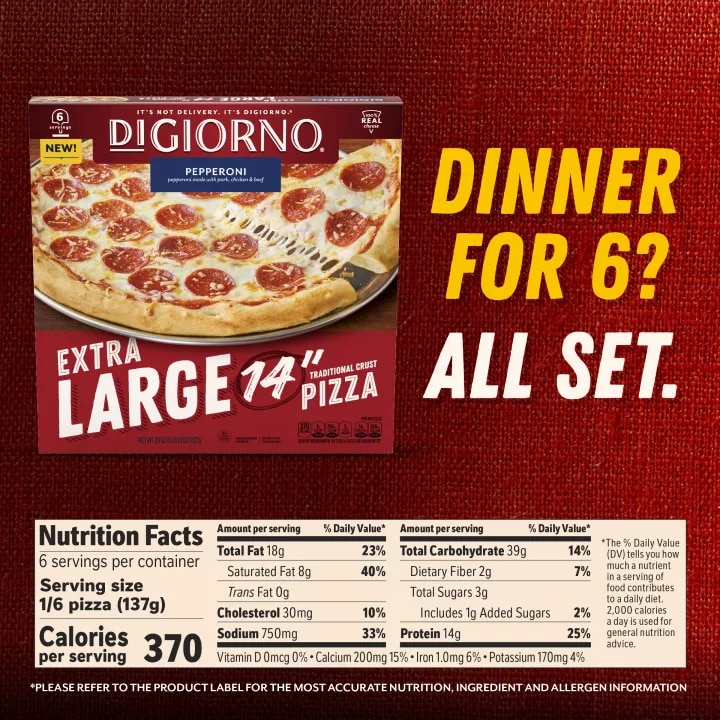 Extra Large Pepperoni Pizza