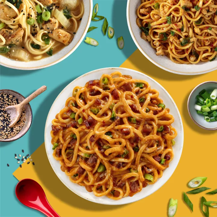 Spicy Gochujang Noodles with Bacon