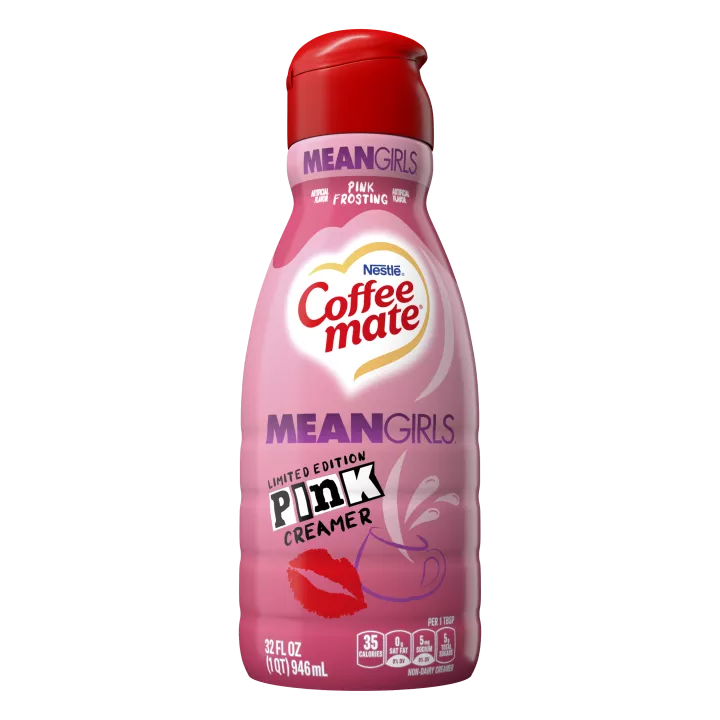 Mean Girls Pink Frosting Liquid Creamer 32oz Official COFFEE MATE