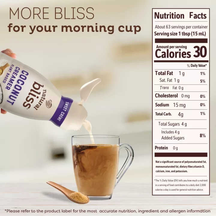 Sweet Crème Flavored Coconut Milk Coffee Creamer