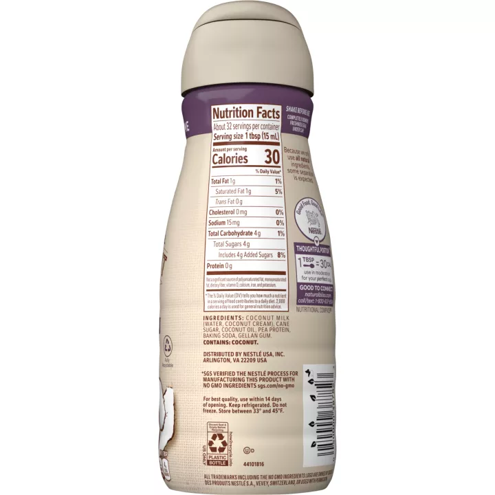 Coconut Milk Sweet Crème All-Natural Liquid Coffee Creamer