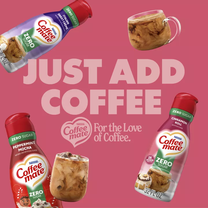 Zero Sugar Cinnamon Roll Flavored Liquid Coffee Creamer
