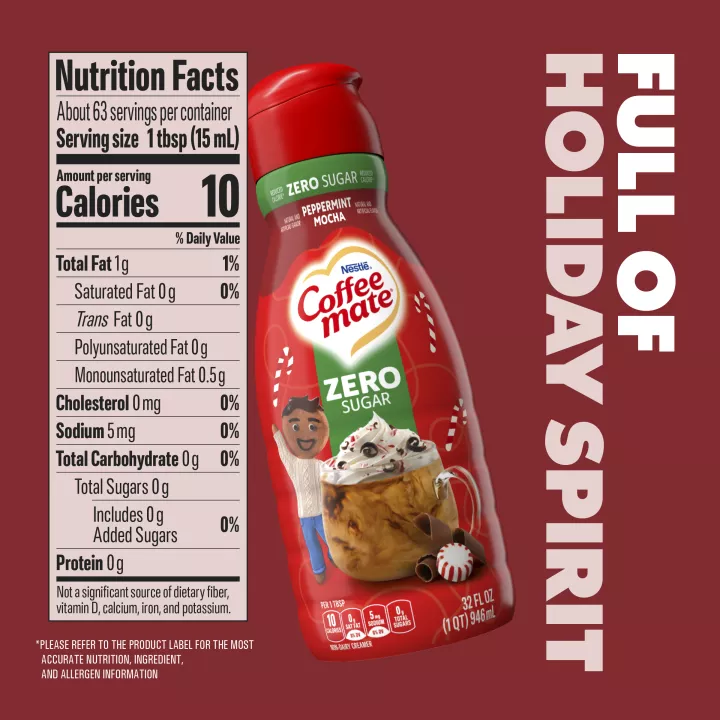 Zero Sugar Peppermint Mocha Liquid Coffee Creamer