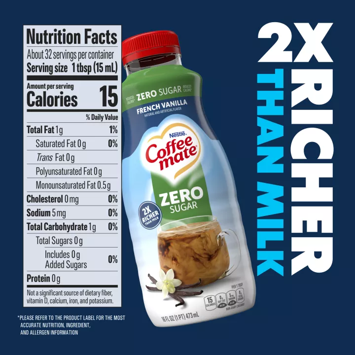 Zero Sugar French Vanilla Liquid Coffee Creamer